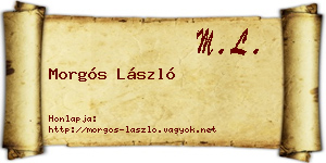 Morgós László névjegykártya