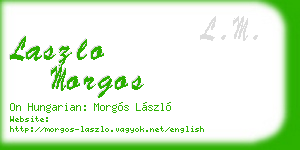 laszlo morgos business card