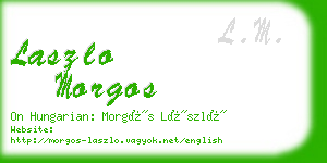 laszlo morgos business card